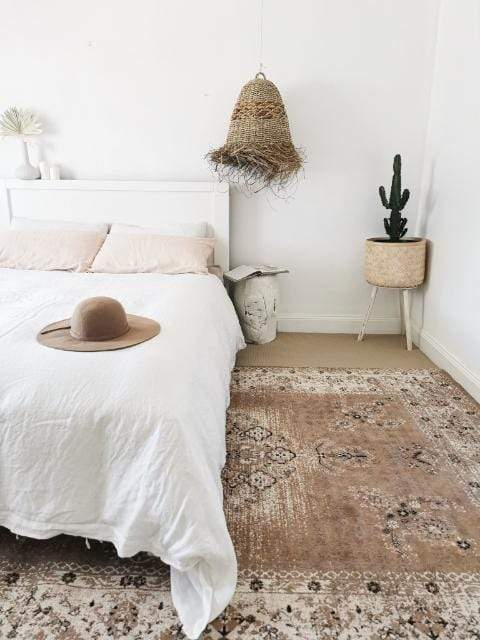 Olive Caramel Brown Traditional Medallion Rug