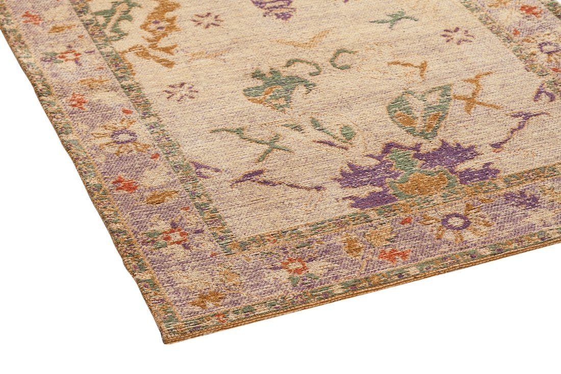 Olivia Boho Beige Purple and Coral Runner Rug