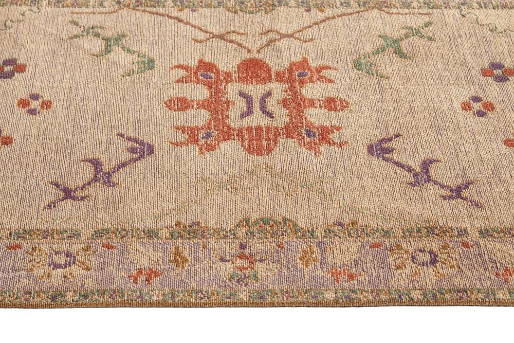 Olivia Boho Beige Purple and Coral Runner Rug