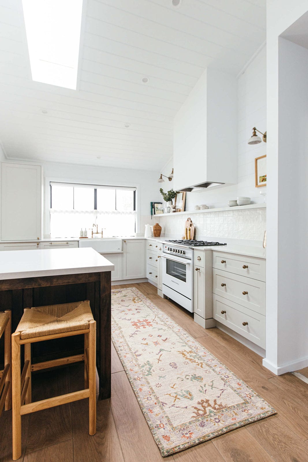 Olivia Boho Beige Purple and Coral Runner Rug