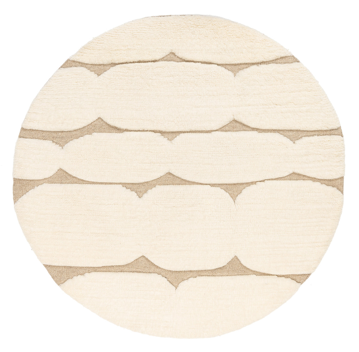 Circularwool Rug Texture Olympia Ivory Textured Wool Round Rug