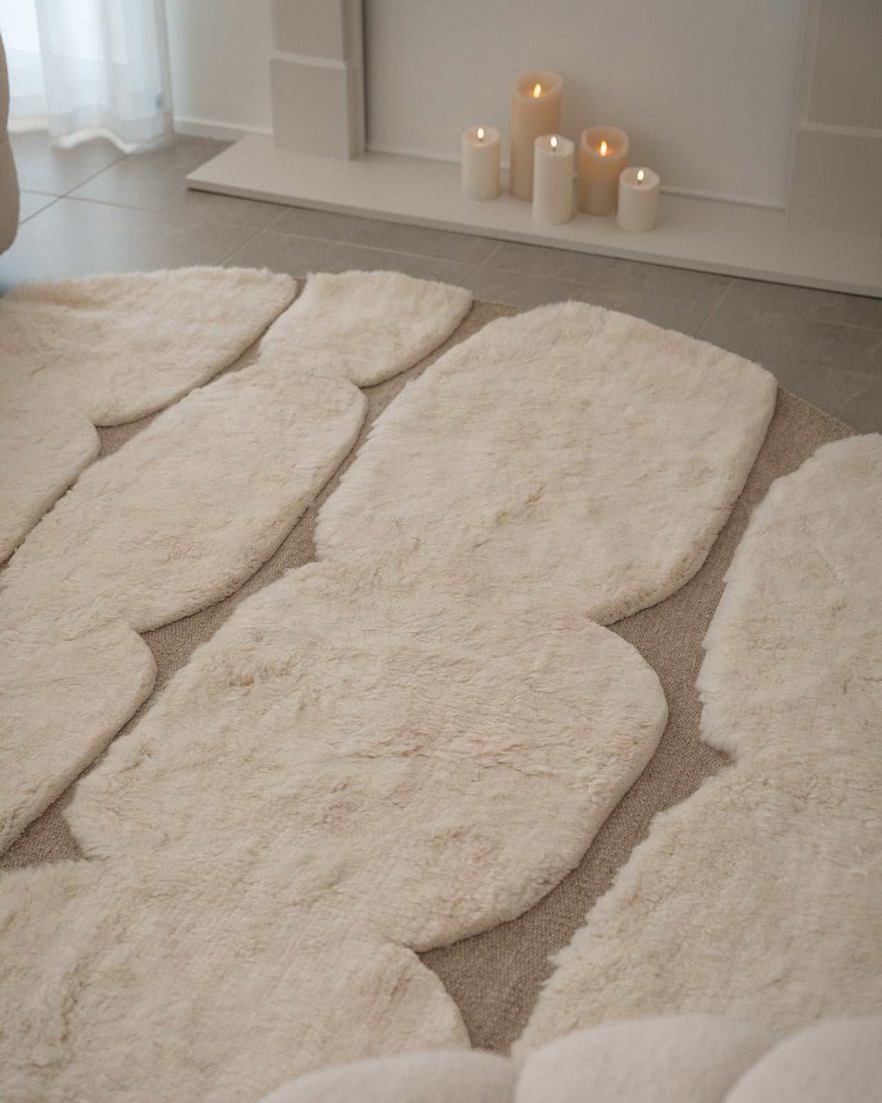 Circularwool Rug Texture Olympia Ivory Textured Wool Round Rug