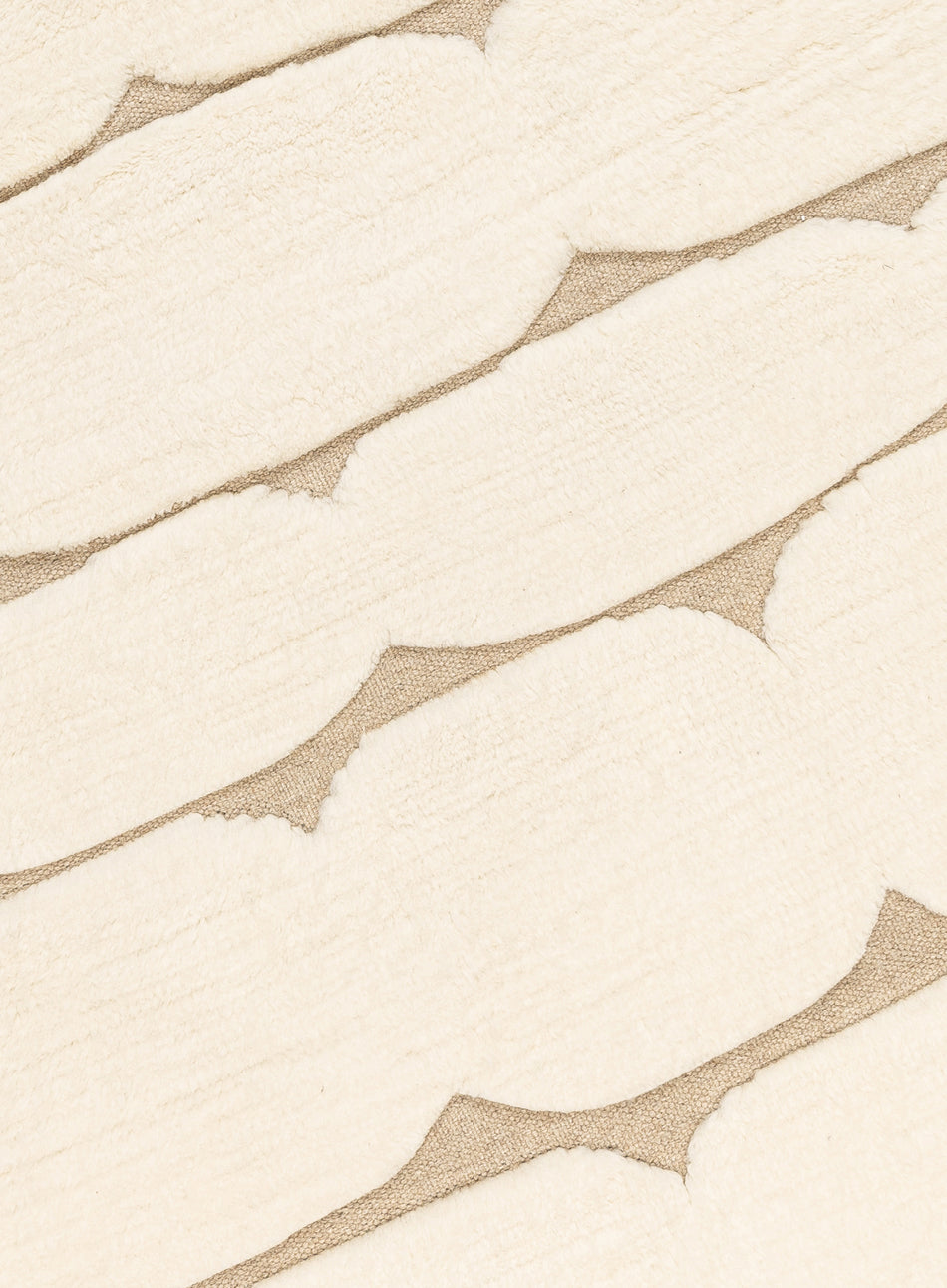 Olympia Ivory Textured Wool Round Rug