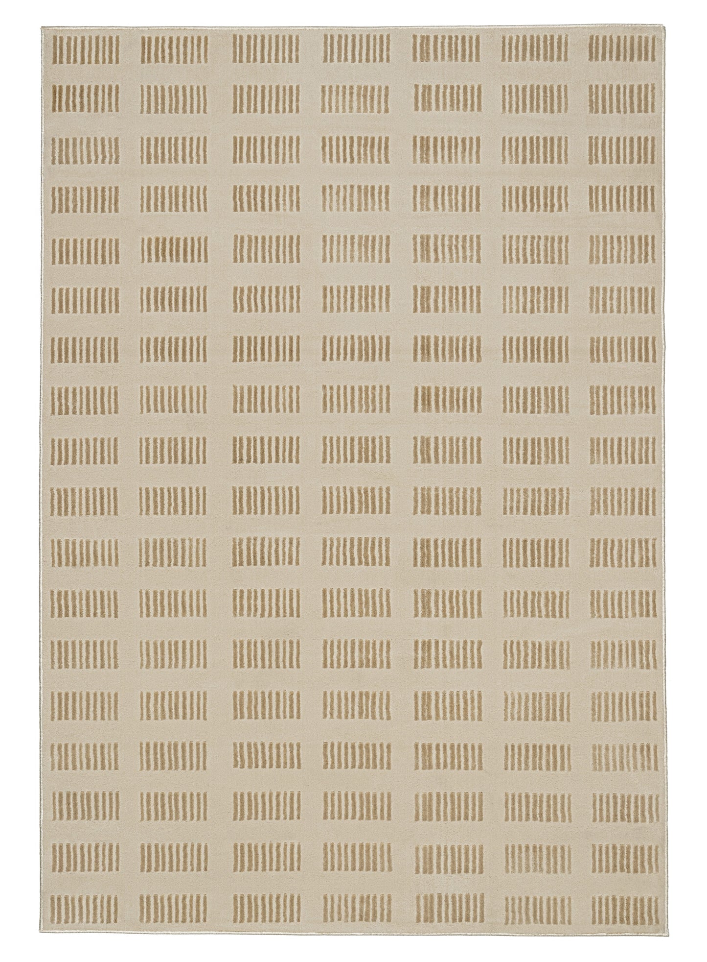 Ouargia Textured Geometric Neutral Rug