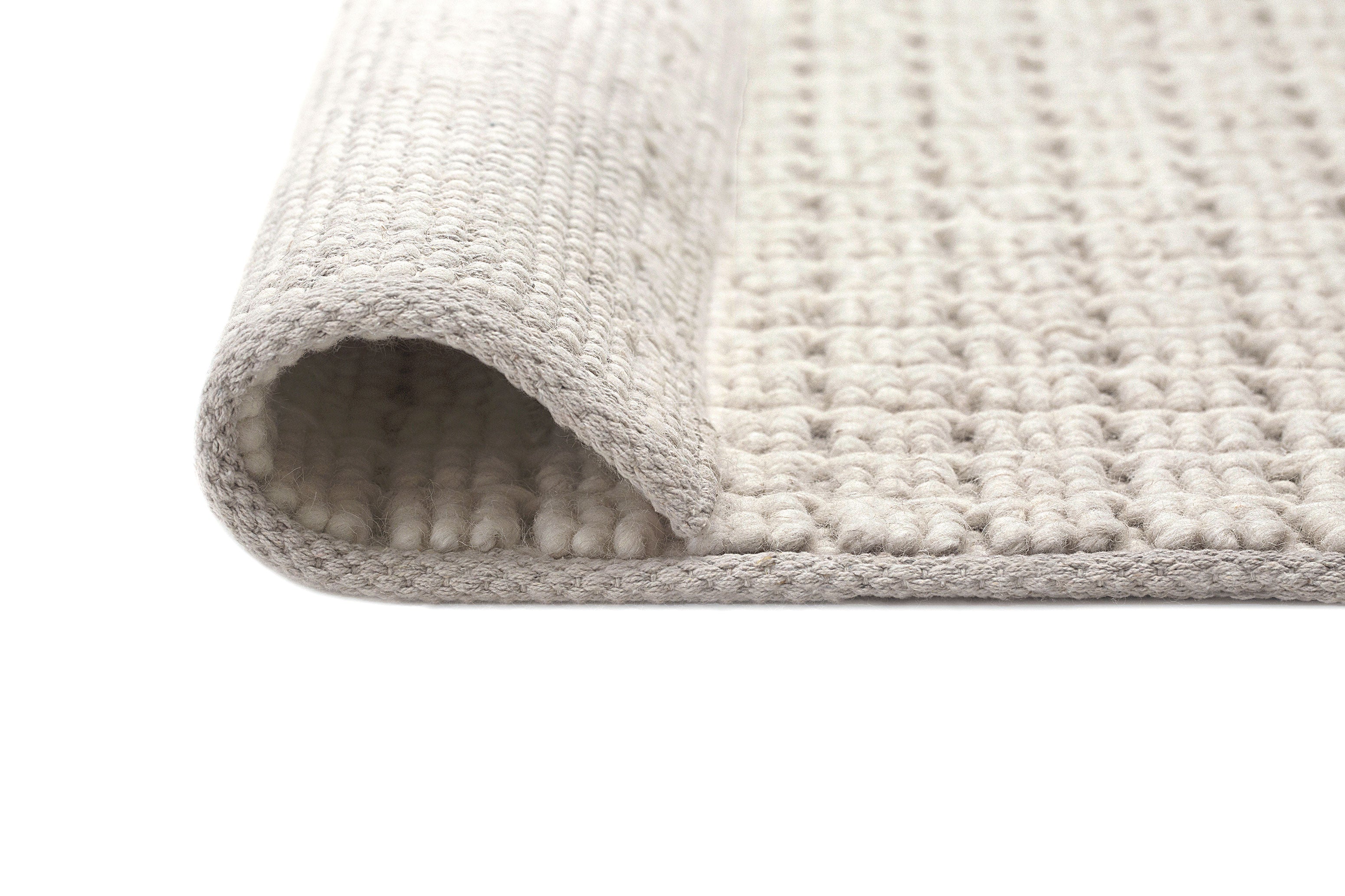 Pige Rug Texture Paige Ivory Looped Wool Blend Rug