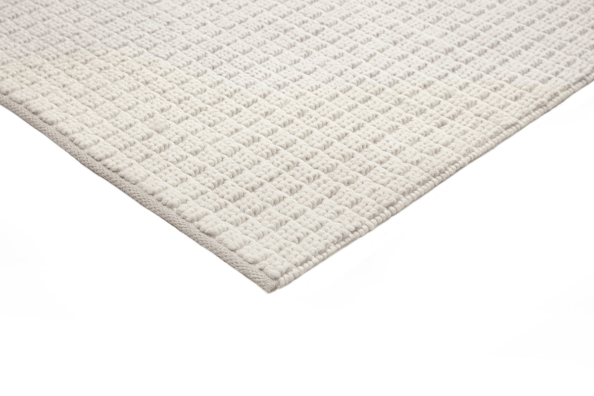 Pige Rug Texture Paige Ivory Looped Wool Blend Rug
