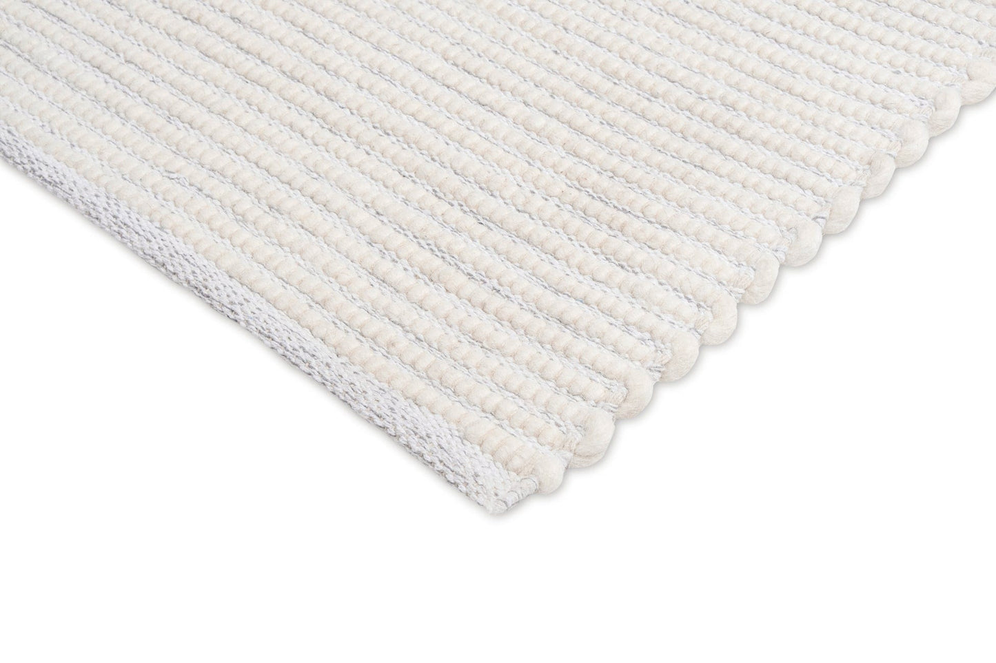 Pella Cream and Grey Textured Flatweave Rug