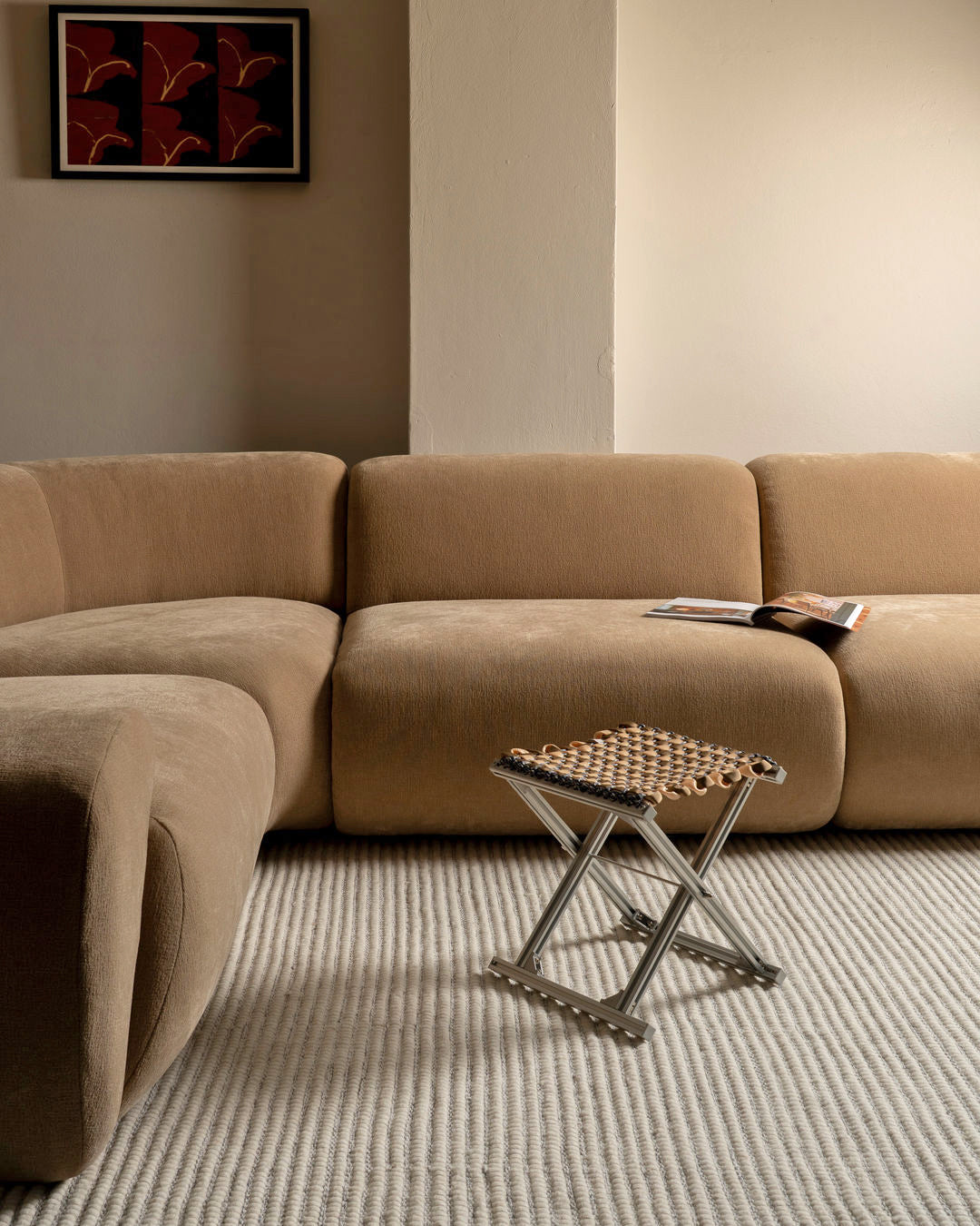 Pella Cream and Grey Textured Flatweave Rug