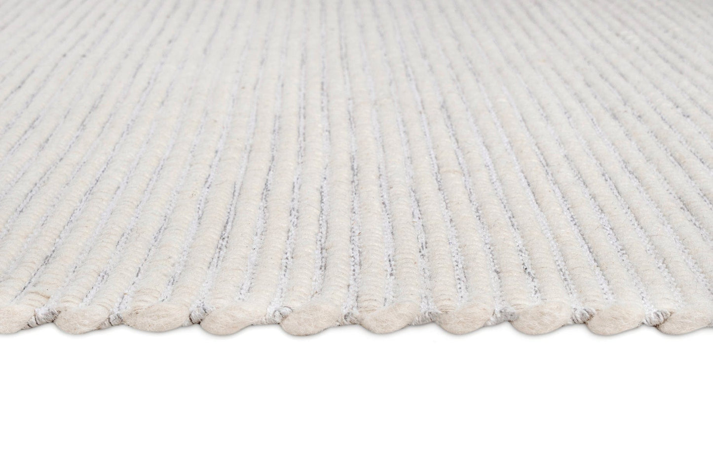 Pella Cream and Grey Textured Flatweave Rug