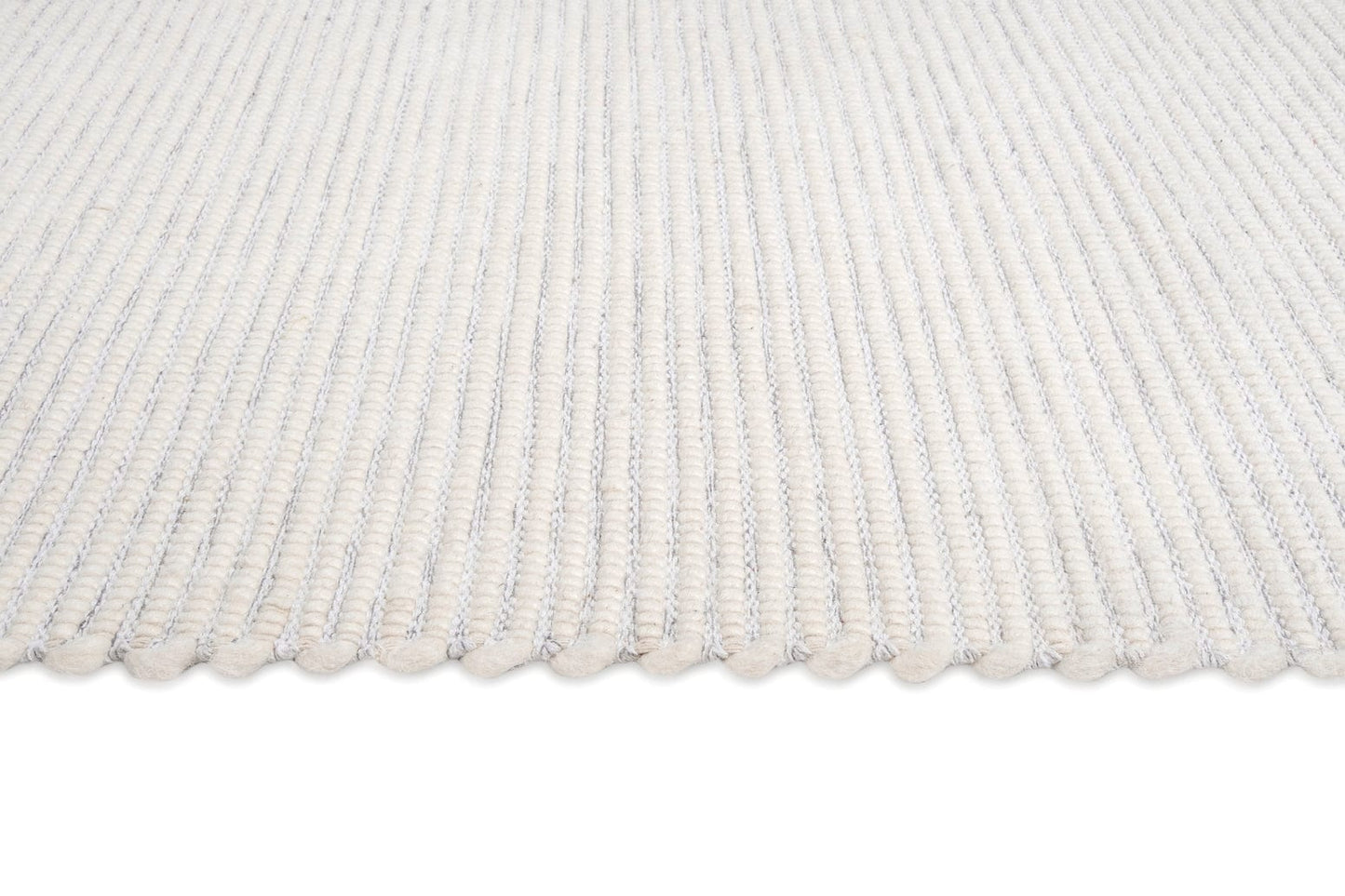 Pella Cream and Grey Textured Flatweave Rug