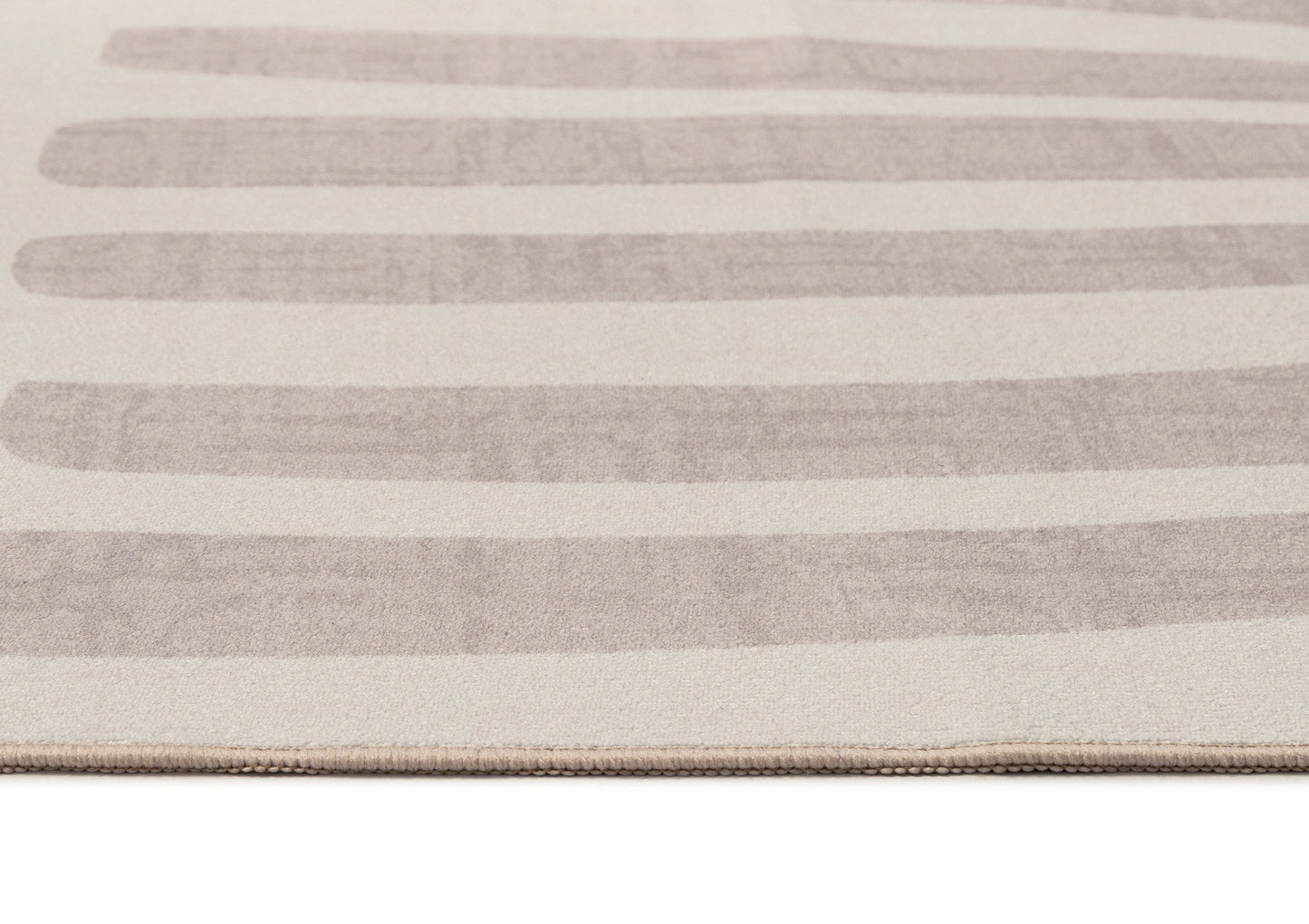 Perlha Beige and Grey Botanical Washable Rug