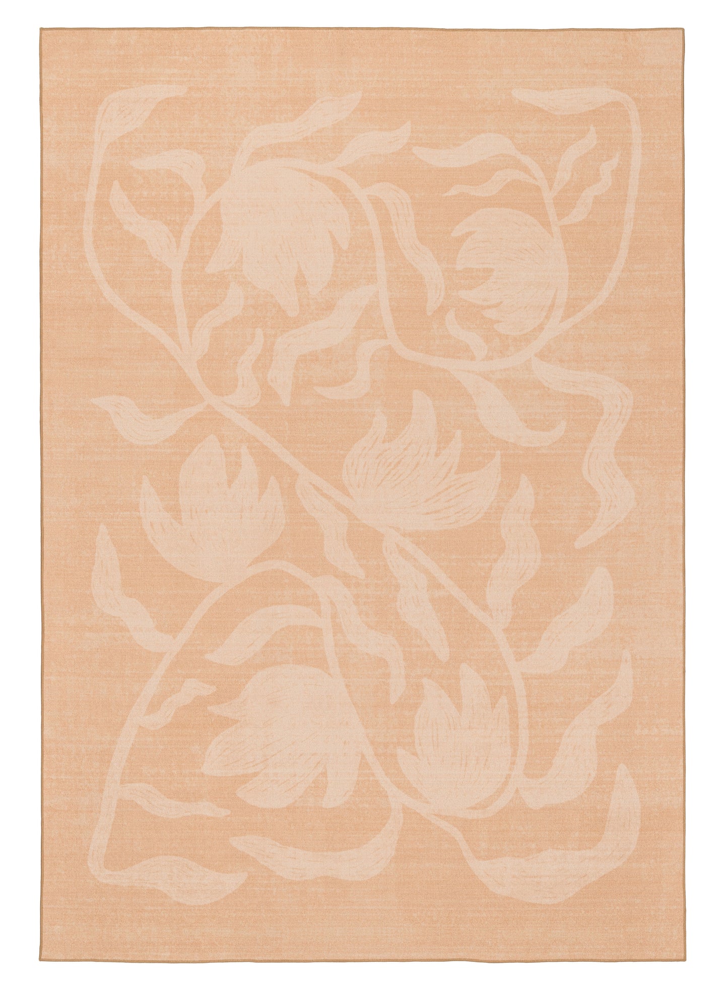 Pernilla Peach Botanical Washable Rug