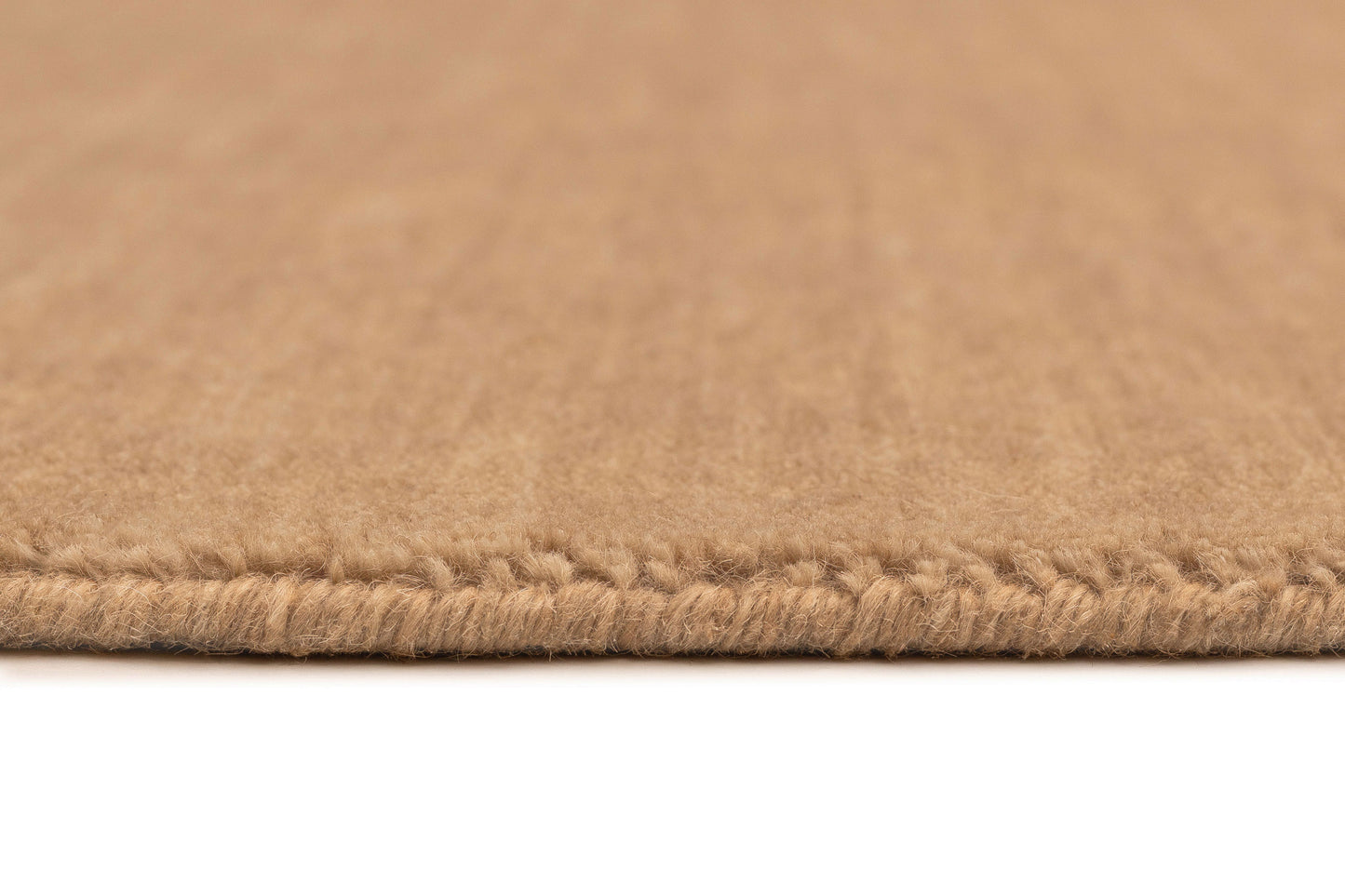 Picola Caramel Solid Pile Wool Rug