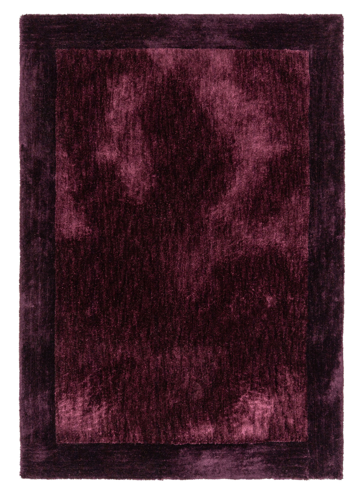 Quannah Wine Bordered Shag Rug