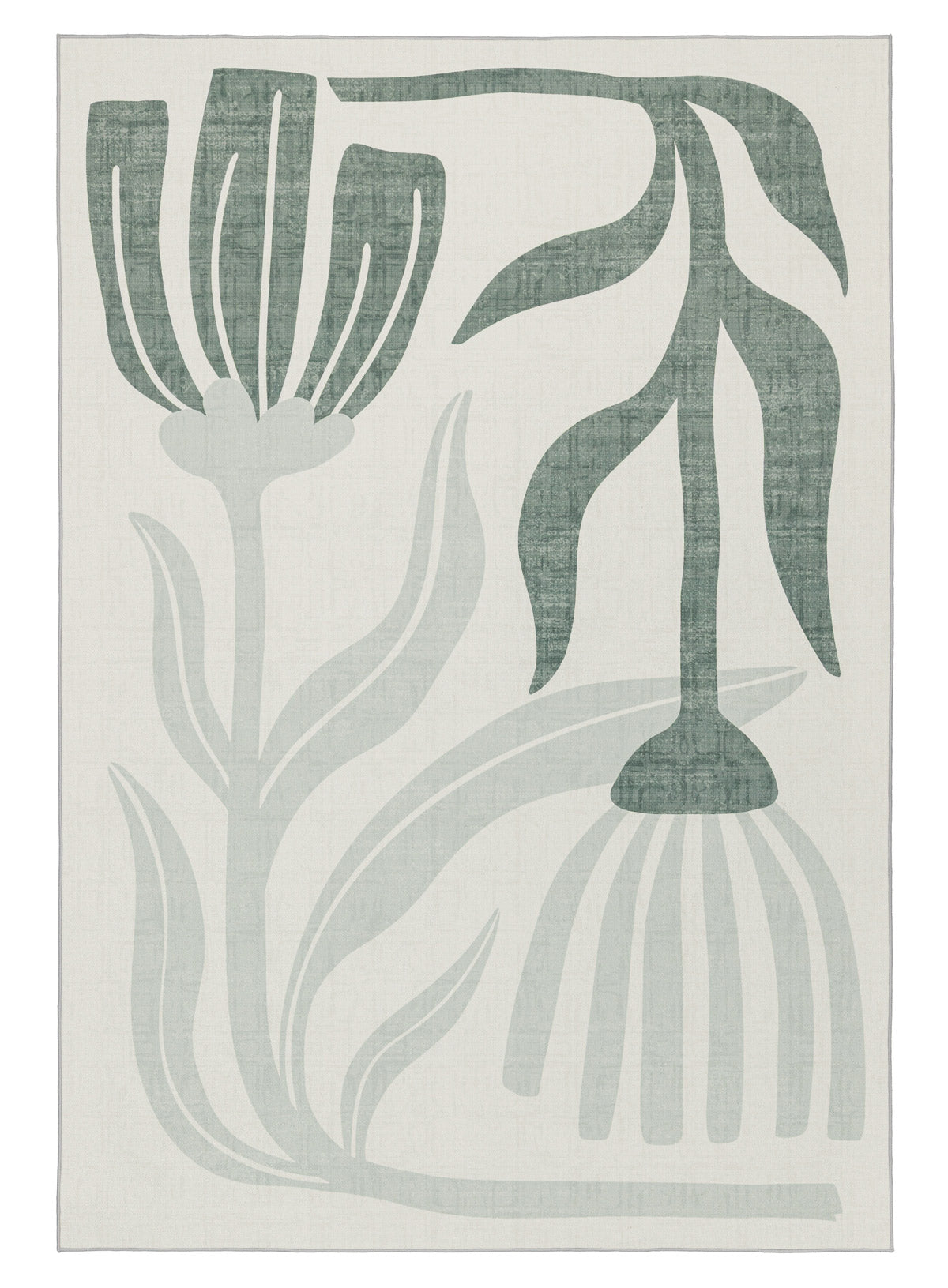 Quella Green Botanical Washable Rug