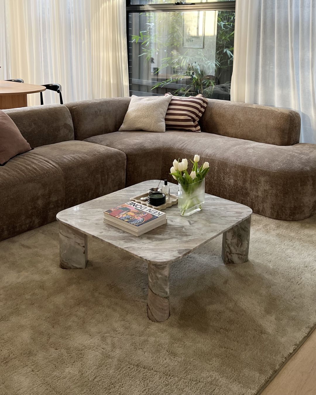 Rabiya Green Shag Rug