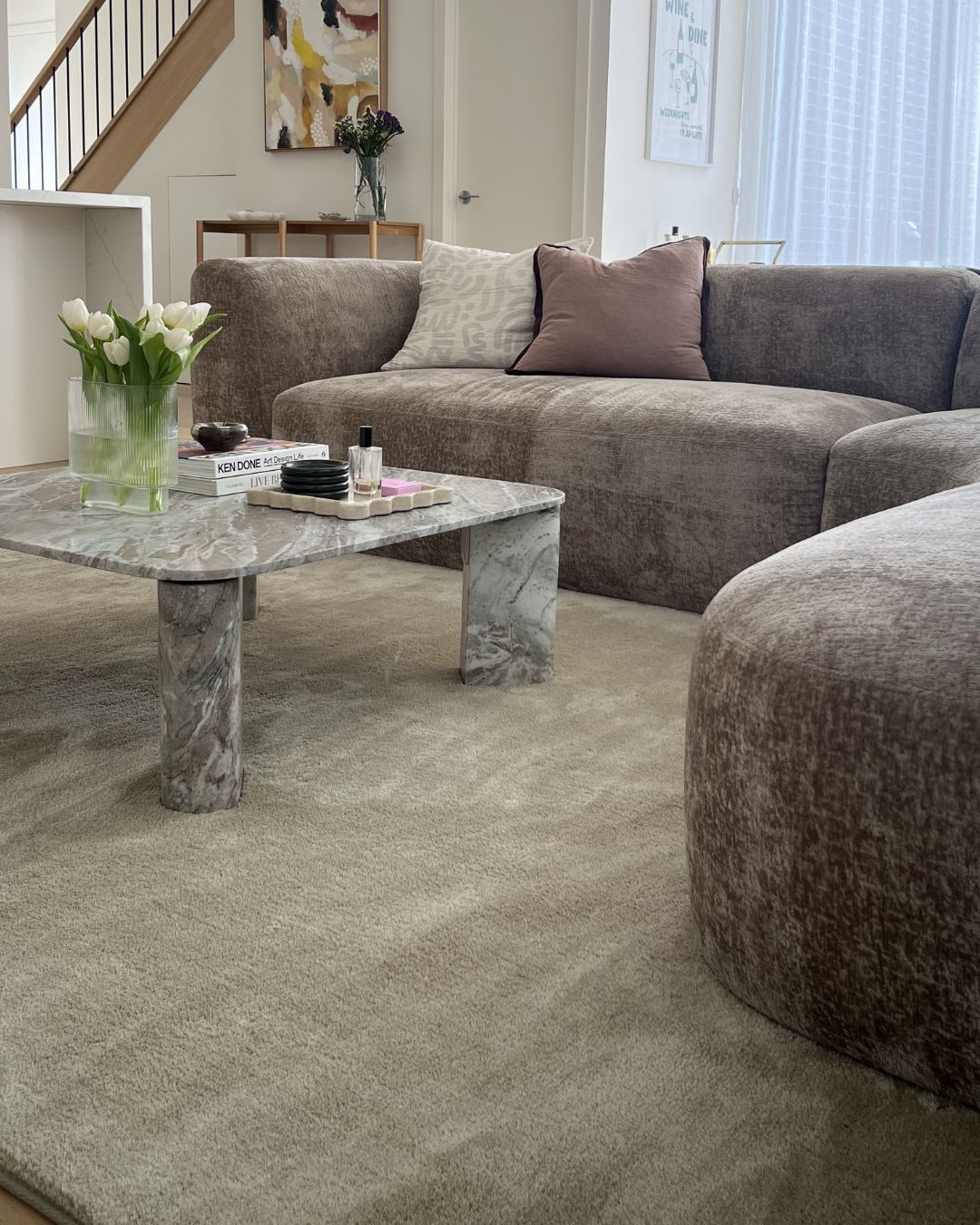 Rabiya Green Shag Rug
