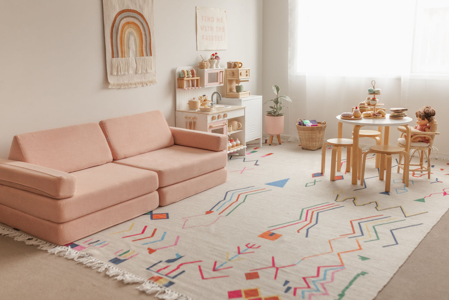 Remi Ivory Multi-Colour Abstract Tribal Indoor Outdoor Rug