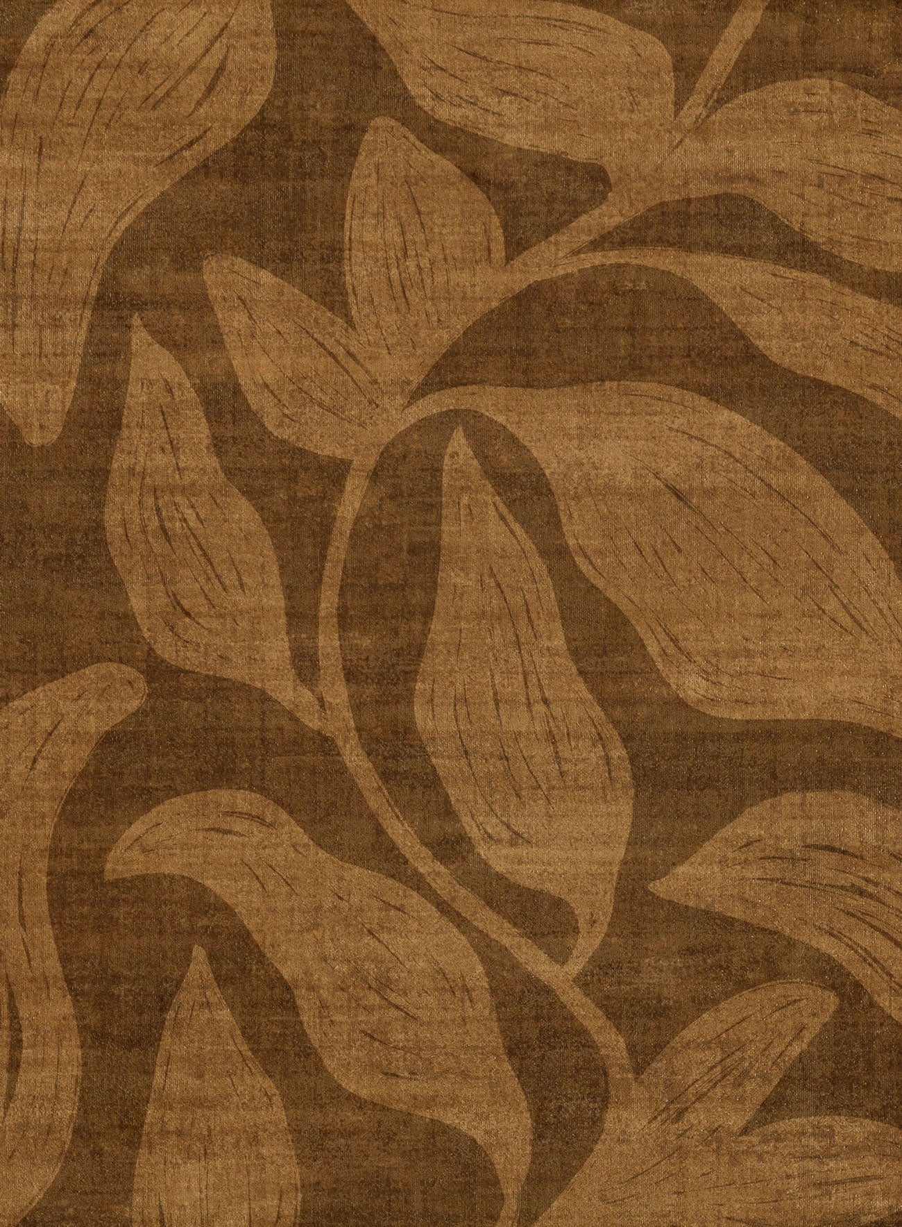 Rhea Brown Botanical Washable Rug