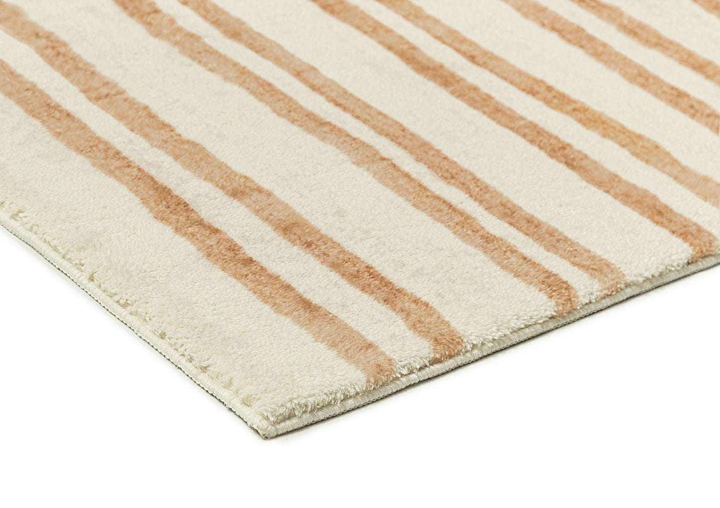 Rhow Neutral Striped Washable Rug