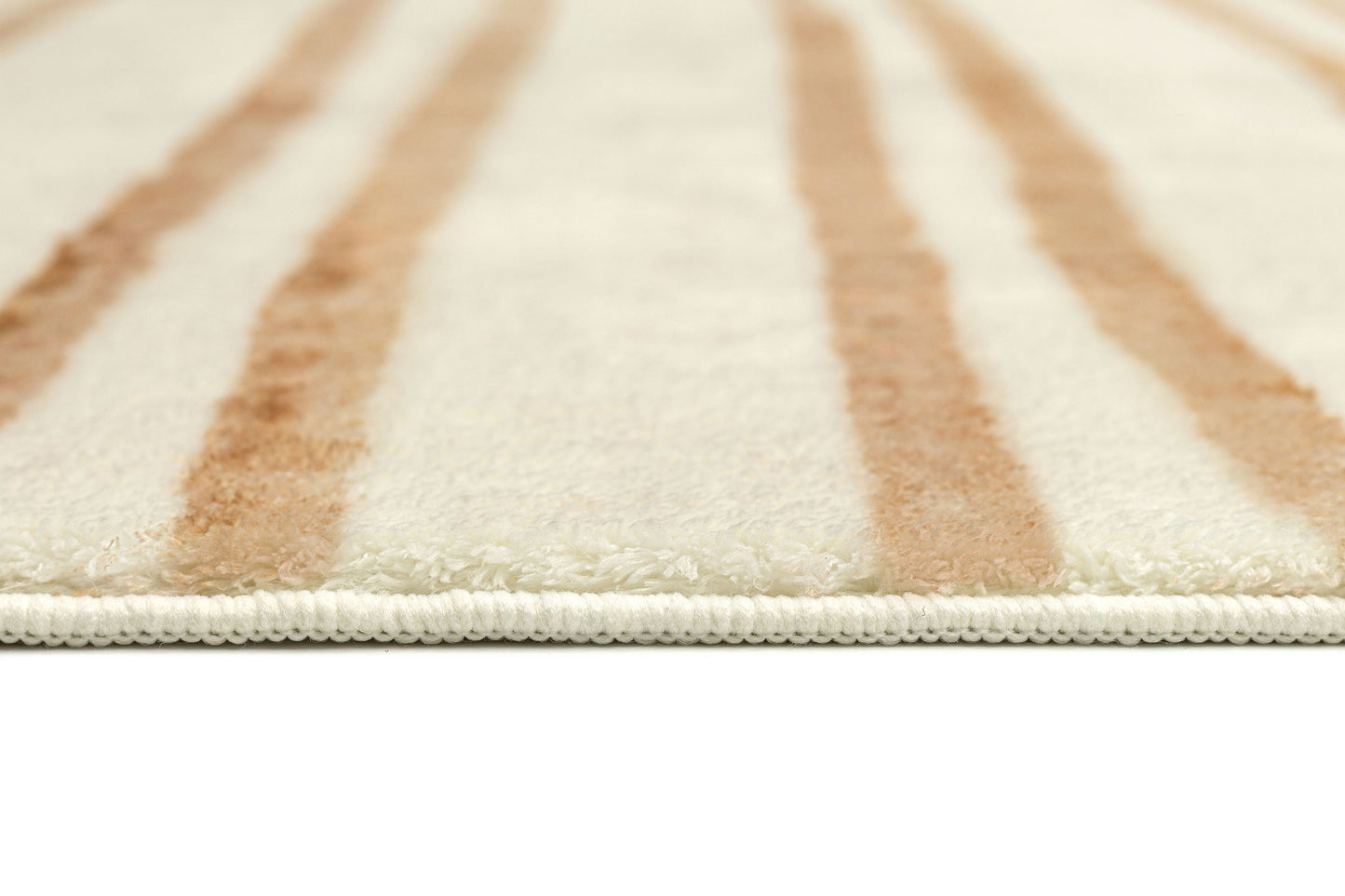 Rhow Neutral Striped Washable Rug