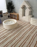 Rhow Neutral Striped Washable Rug