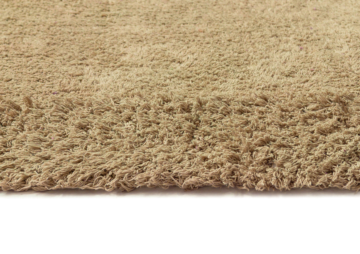 Ricki Beige Shag Border Bath Mat