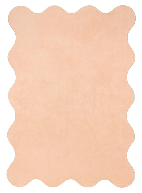 Robyn Peach Pink Scallop Washable Rug