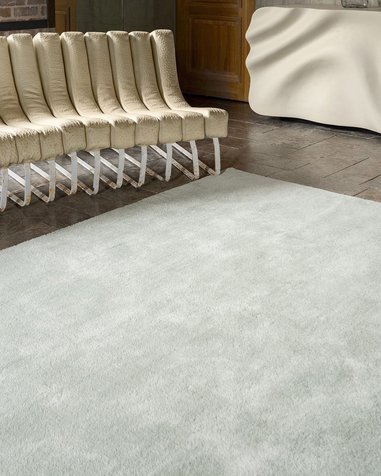 Romilly Sage Green Shag Rug