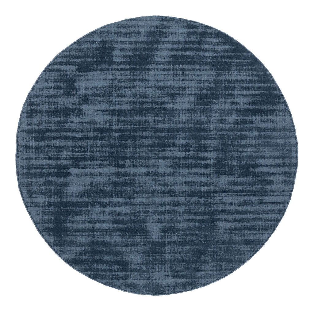 Rooney Navy Handwoven PET Round Rug