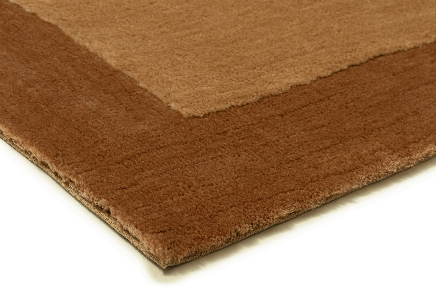 Rozanda Brown Bordered Shag Rug