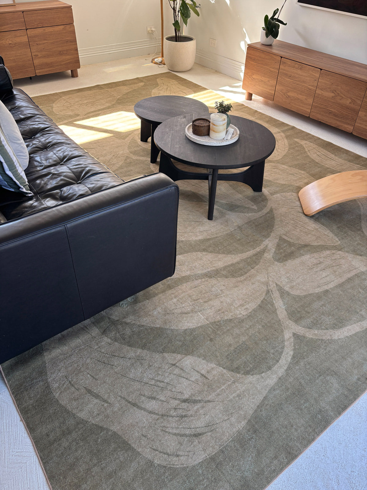 Rua Rua Rug Rua Olive Botanical Washable Rug
