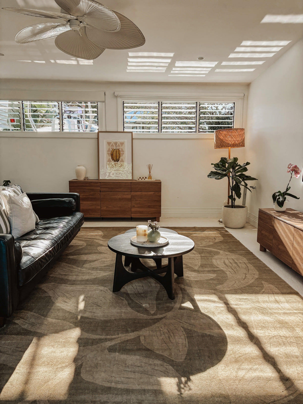 Rua Olive Botanical Washable Rug