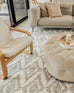 Rumi Grey and Ivory Rug *NO RETURNS UNLESS FAULTY