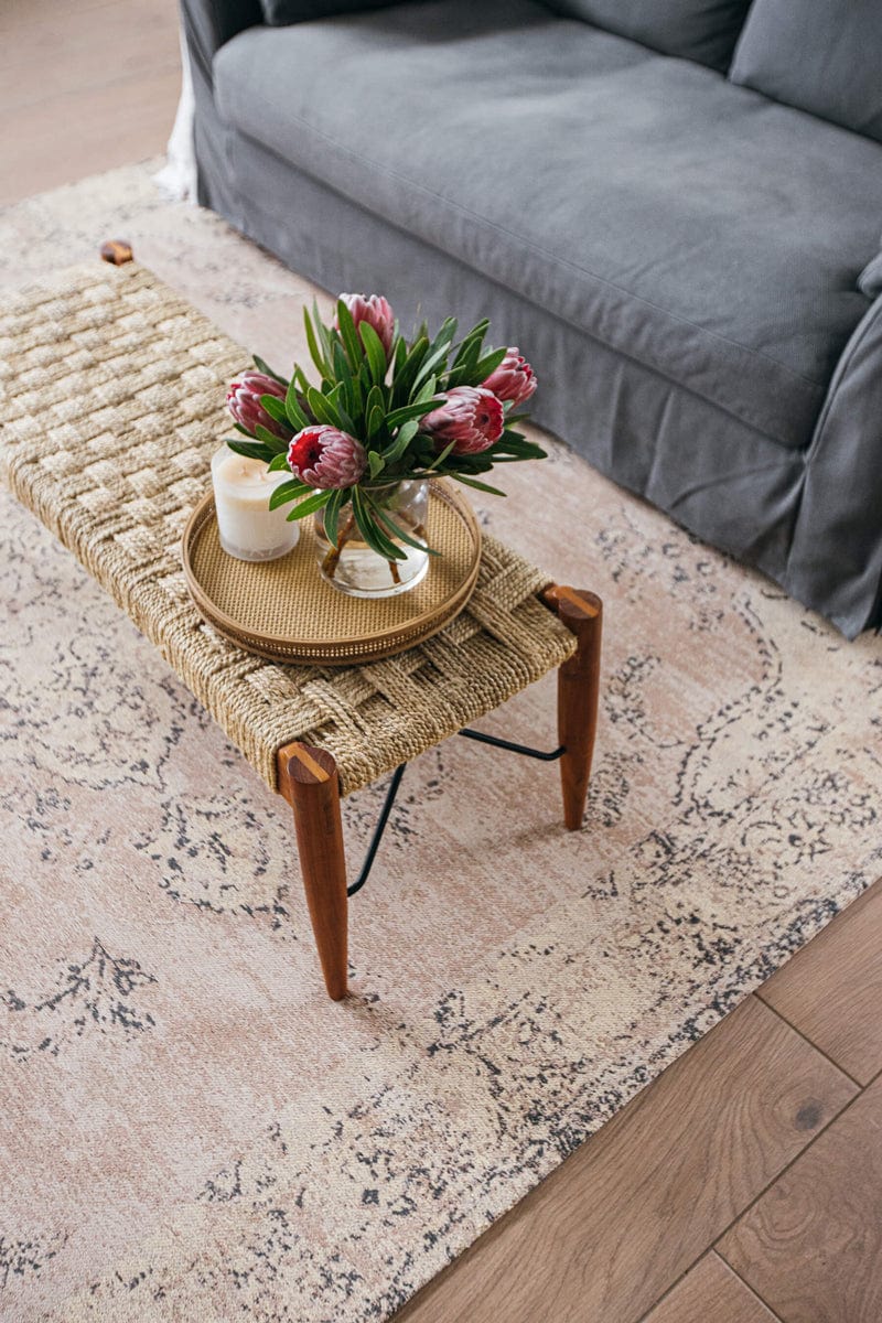 Sadie Coral Peach Turkish Style Distressed Rug