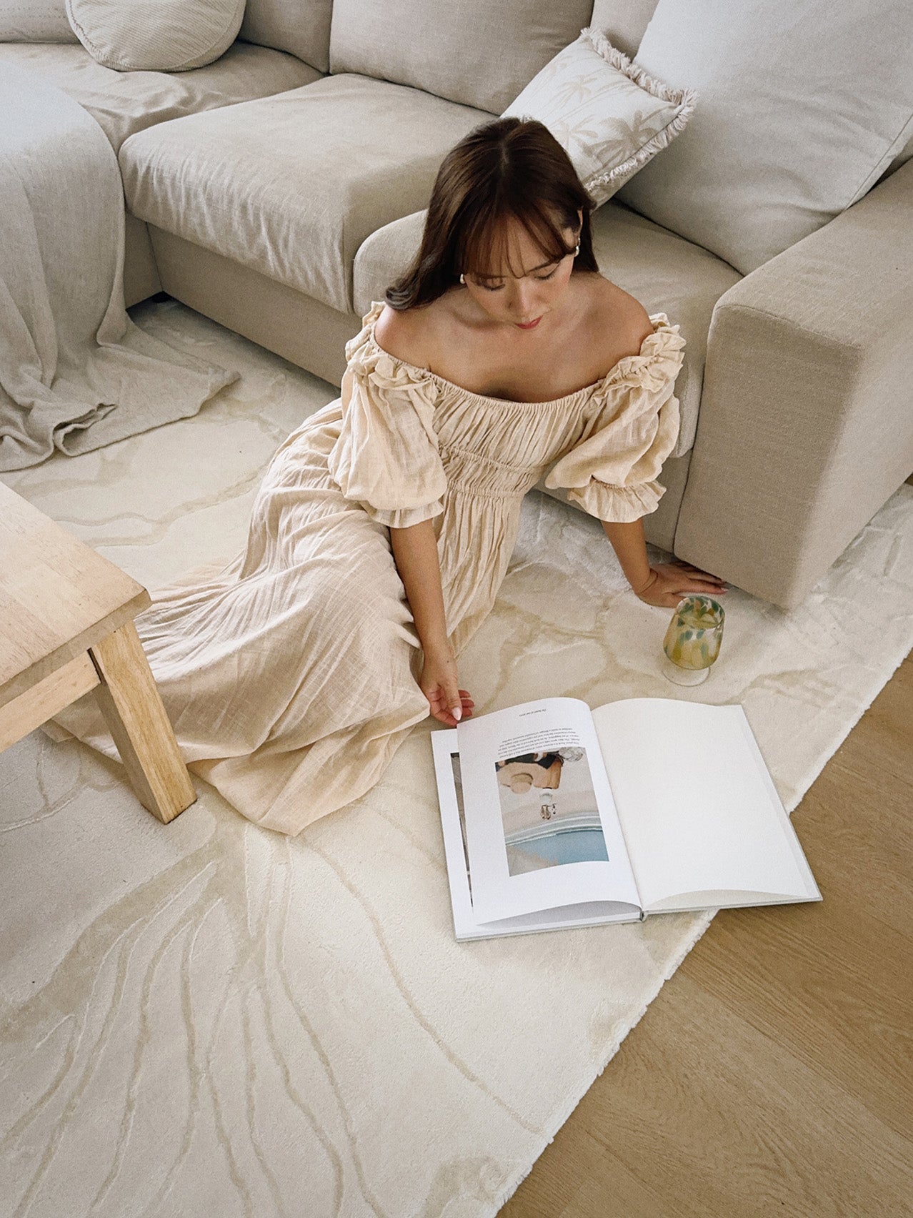 Safiya Neutral Abstract Rug