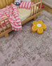 Sahara Turkish Style Pink Distressed Medallion Rug