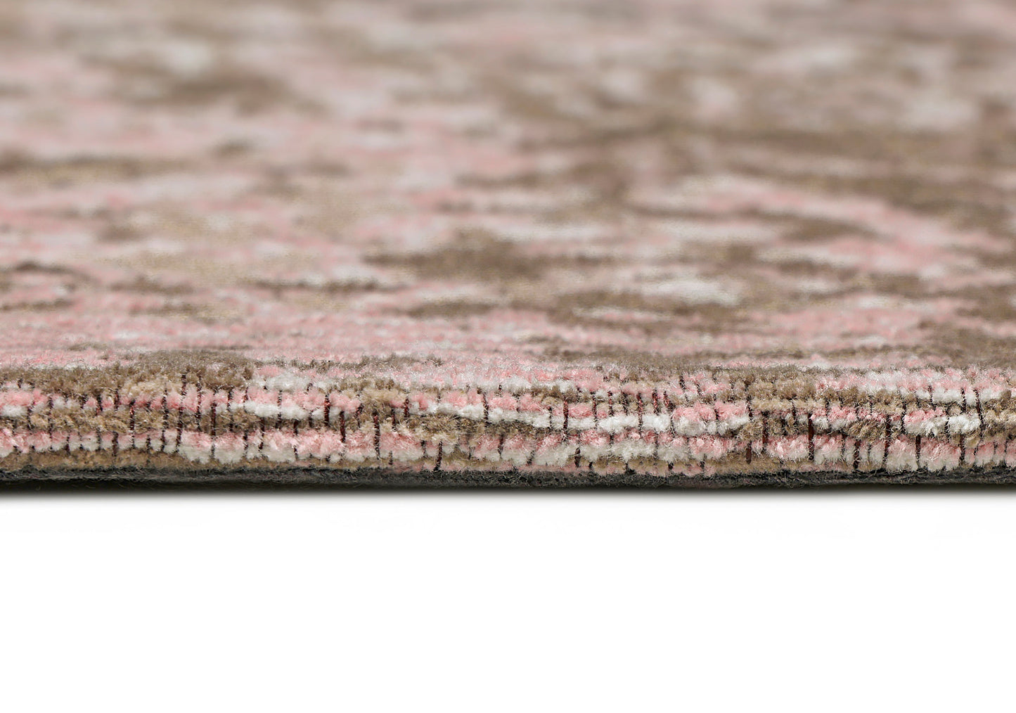 Sahara Turkish Style Pink Distressed Medallion Rug