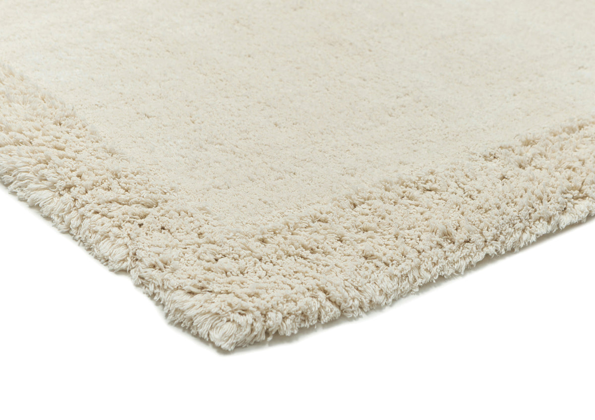 Sally Coconut Milk Shag Border Bath Mat
