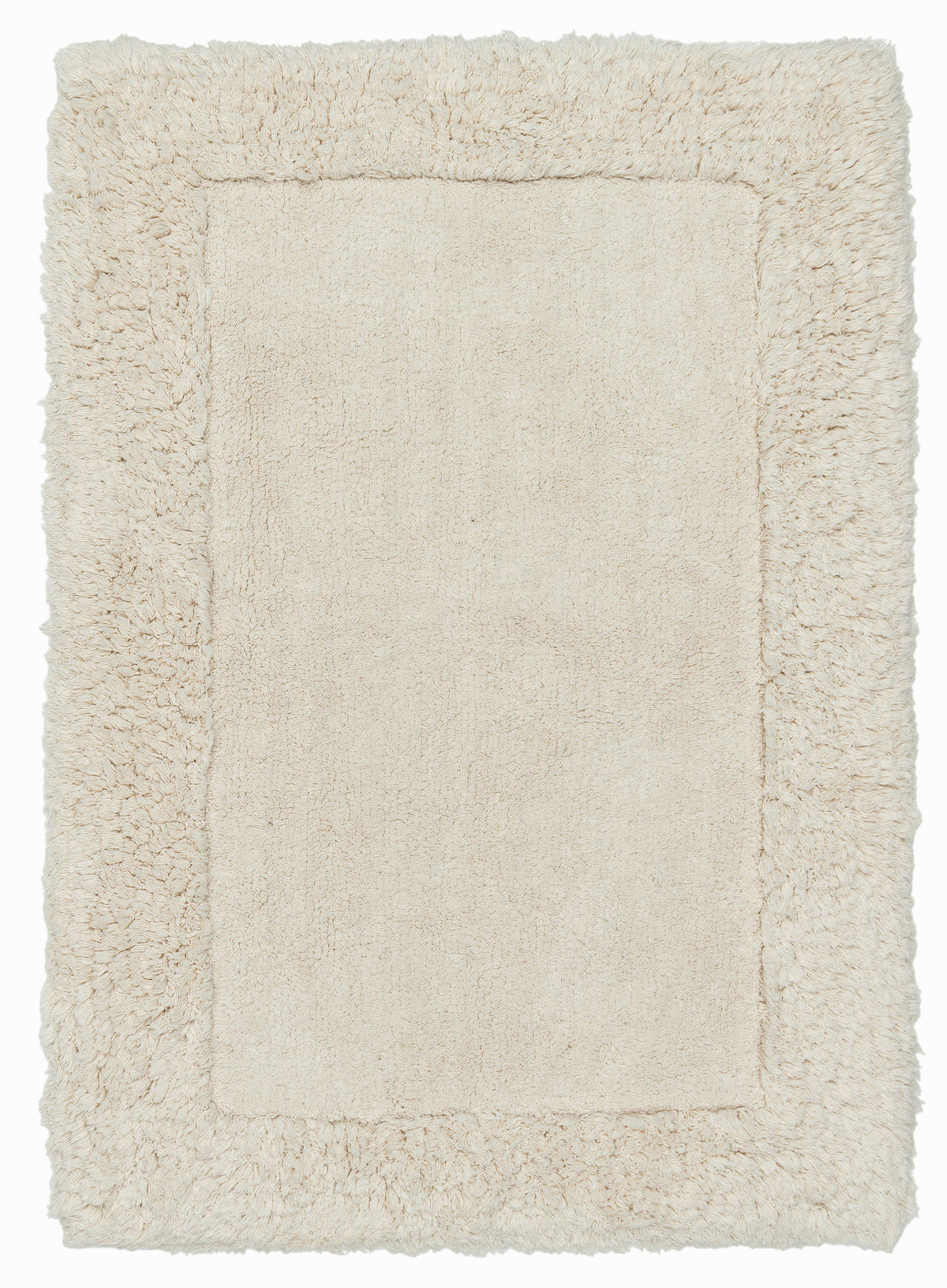 Sally Coconut Milk Shag Border Bath Mat