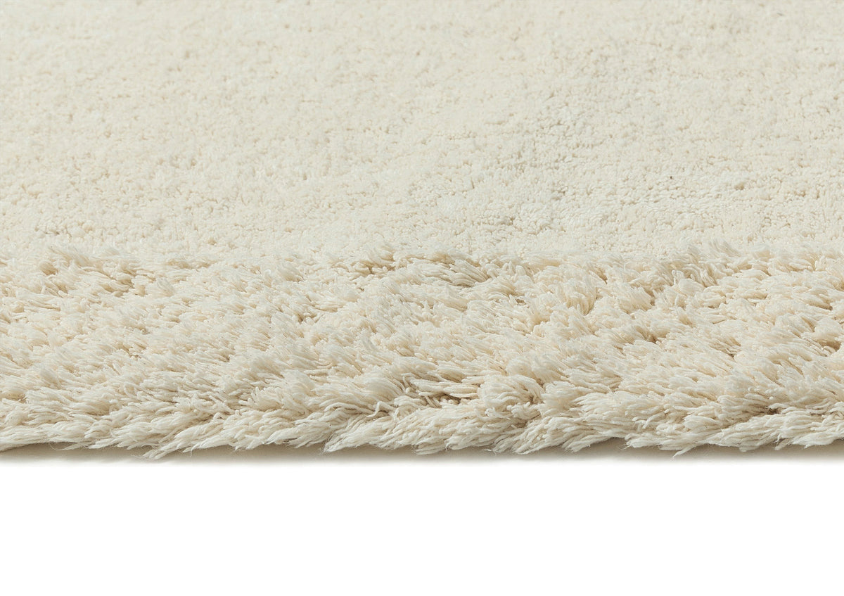 Sally Coconut Milk Shag Border Bath Mat