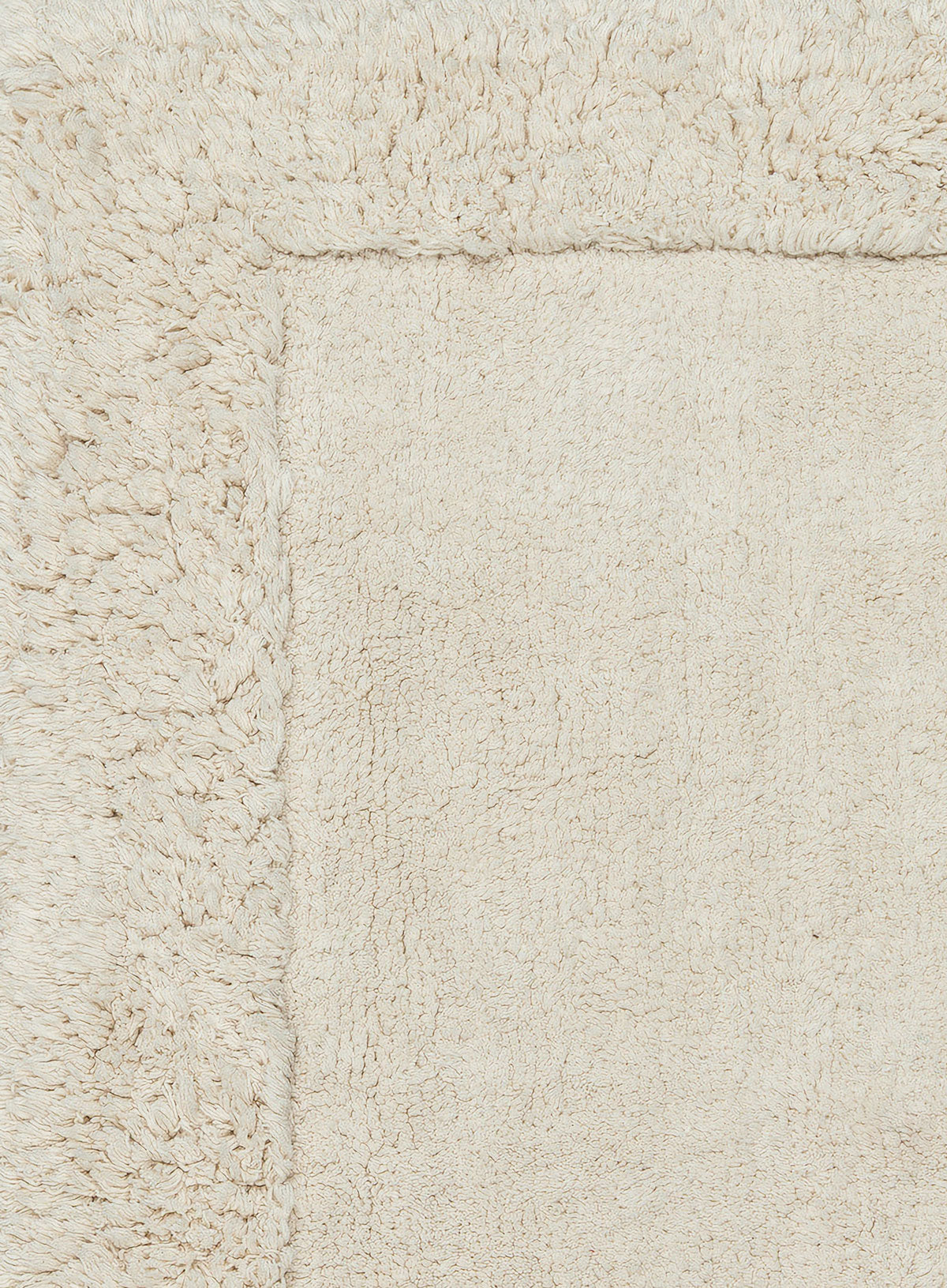 Sally Coconut Milk Shag Border Bath Mat