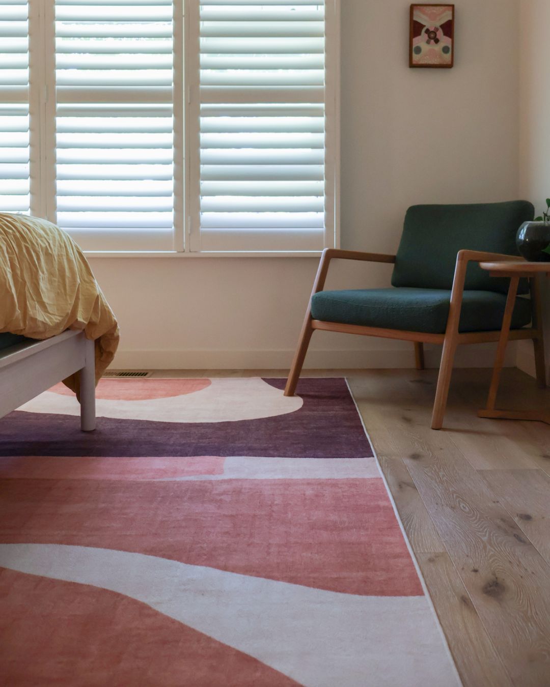 Samia Red and Beige Abstract Washable Rug