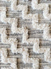 Sarita Ivory and Grey Geometric Textured Rug