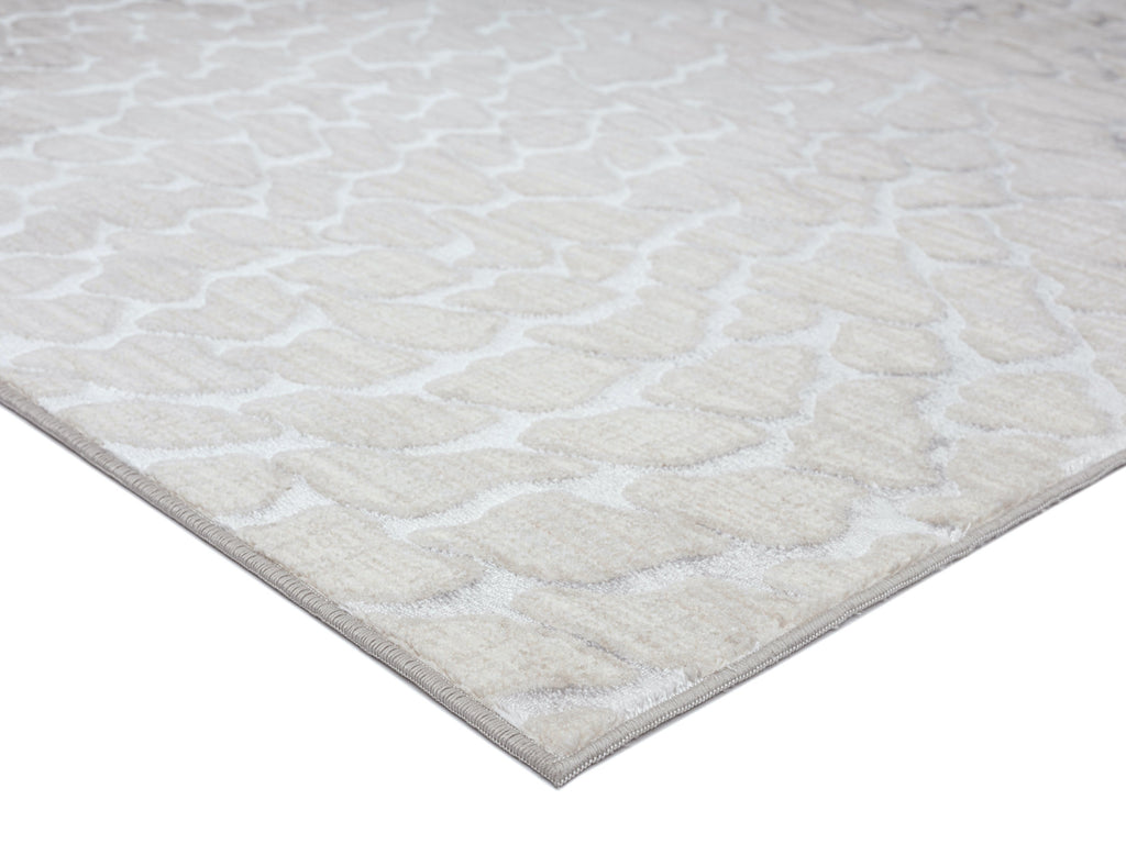 Sasha Ivory Cream And Grey Abstract Transitional Runner Rug *NO RETURNS UNLESS FAULTY