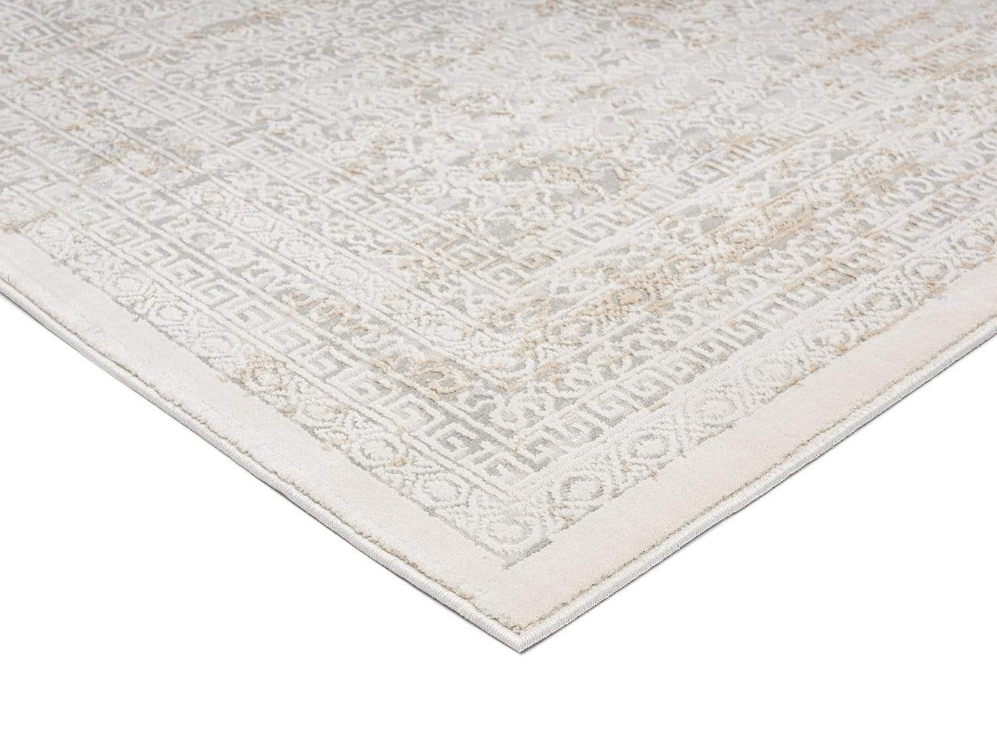 Seda Cream Ivory And Grey Traditional Floral Rug
