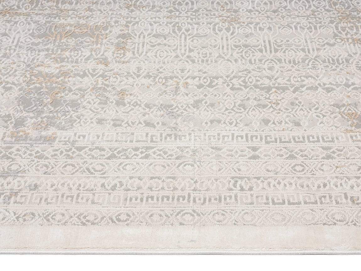 Seda Cream Ivory And Grey Traditional Floral Rug