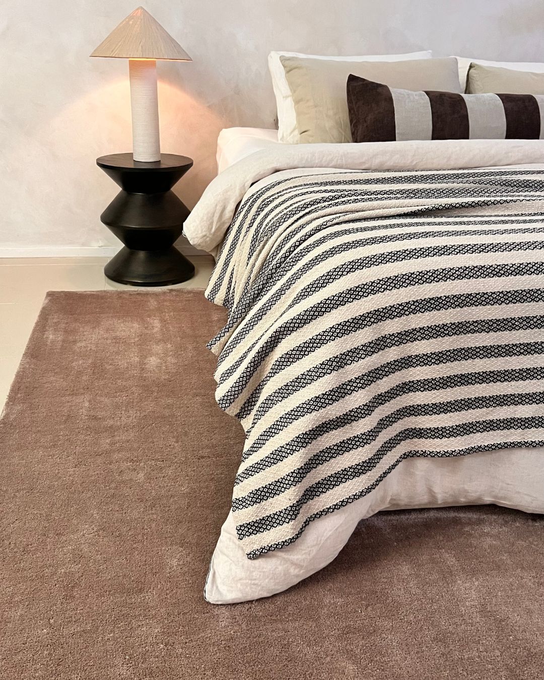 Shevana Taupe Shag Rug
