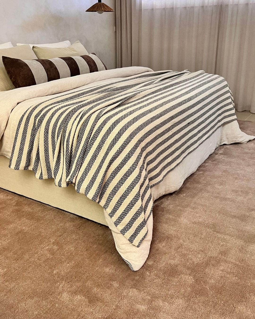Shevana Taupe Shag Rug