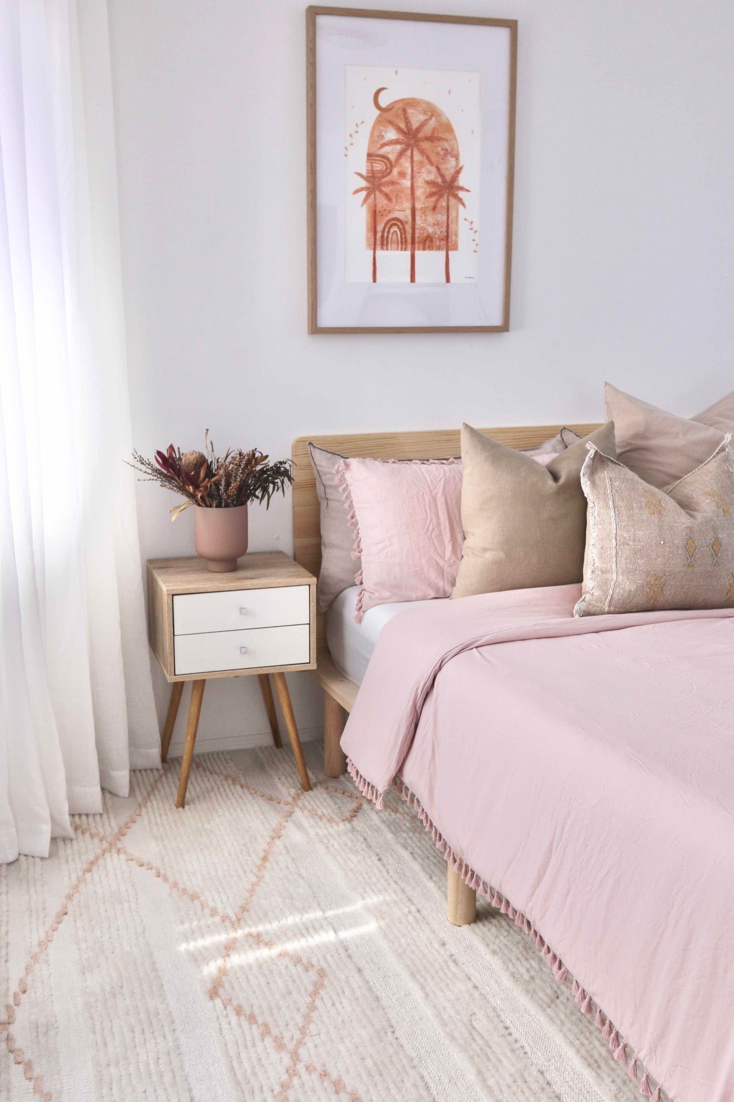 Shona Ivory and Peach Tribal P.E.T Rug